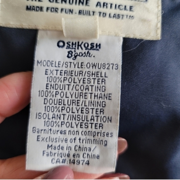Oshkosh B'Gosh Heavyweight Snow Pants With Suspenders Size 8 in Blue - Picture 9 of 13